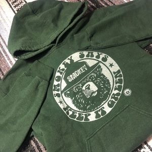Forest Green Smokey the Bear Hoodie